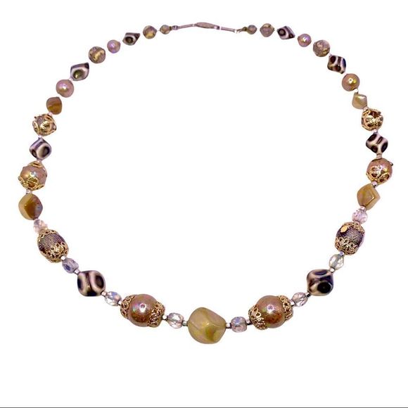 𝅺vintage Japanese Beaded Necklace - Picture 6 of 6